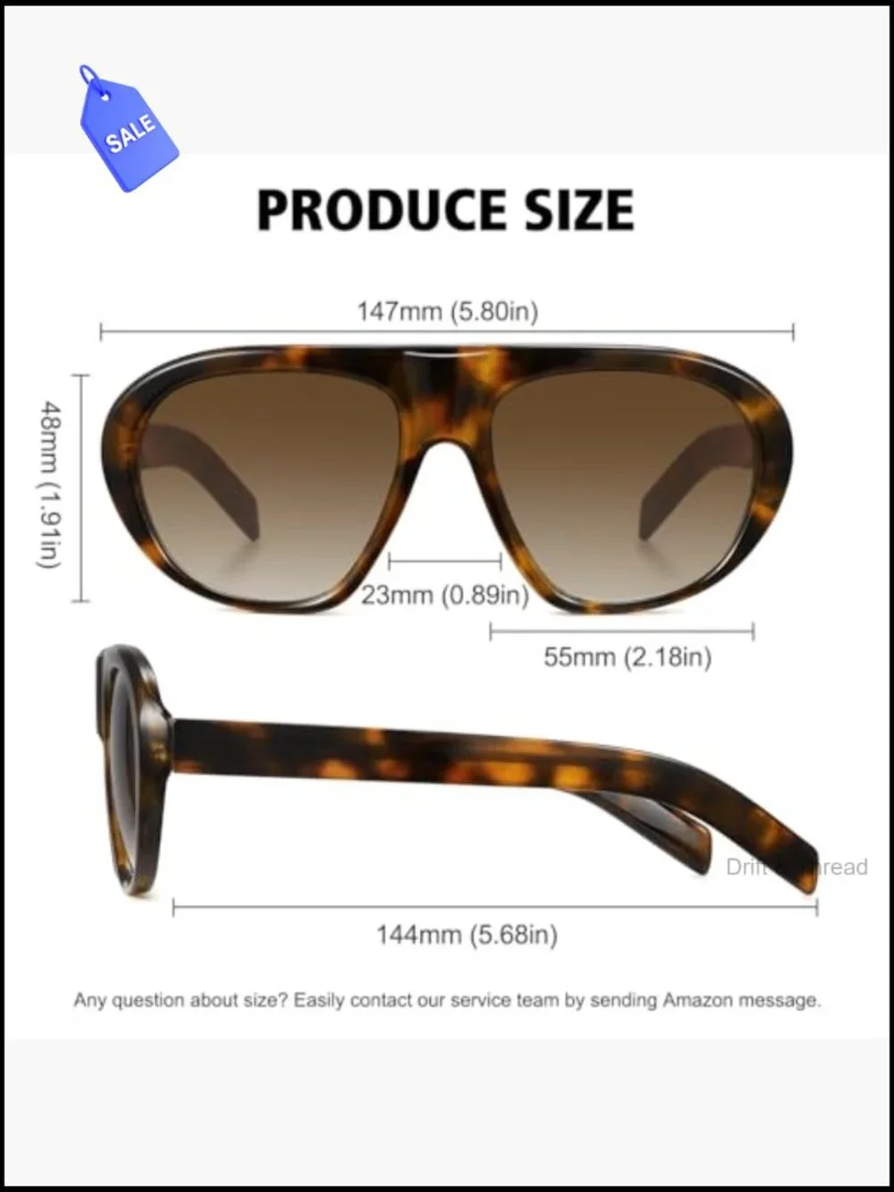 Retro Oversized Aviator Sunglasses for Women UV400 Protection